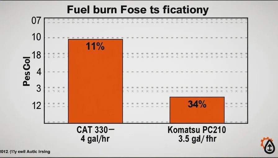 Fuel consumption comparison CAT 320 vs Komatsu PC210.