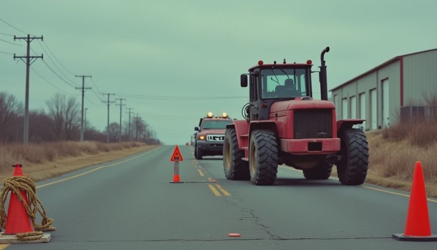 Visual context for forklift off road