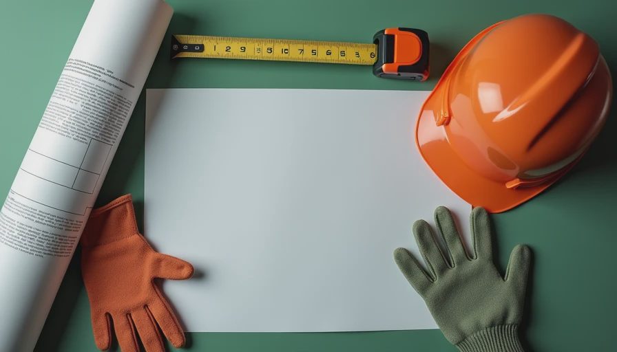 Visual context for construction hard hat