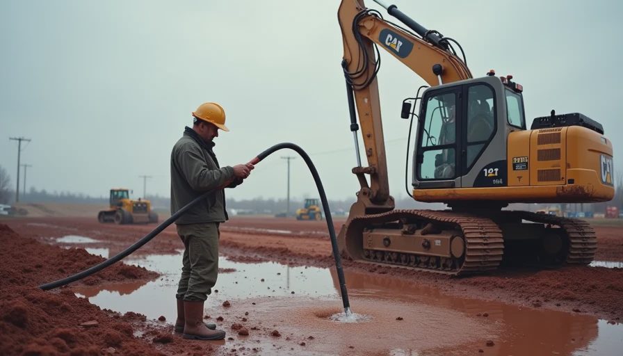 Illustration for pressure washing heavy equipment