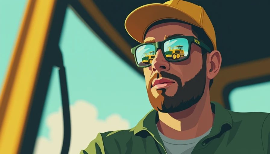 Illustration for bulldozer john deere 1010