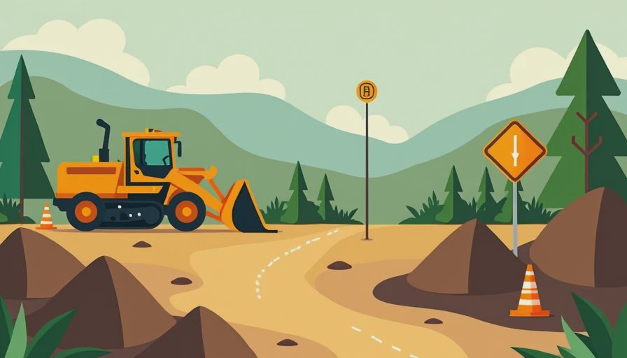 Illustration for mini bulldozer
