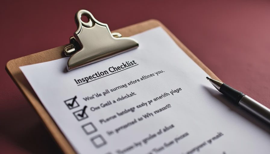 Visual context for free heavy equipment inspection checklist
