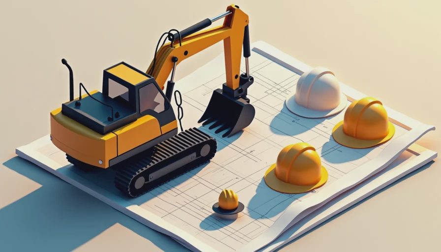 Illustration for construction machinery news