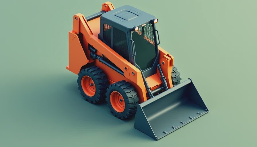 Illustration for cat skid steer loader